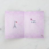 Carte Achats élégants de lila dans l'anniversaire des (Intérieur)