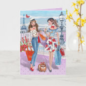 Carte Achats élégants de lila dans l'anniversaire des (Fleur jaune)