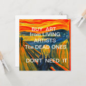 Carte Acheter de l'art chez Living Artists (Devant/Arrière en situation)