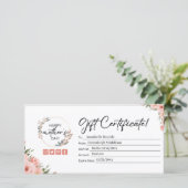 Carte Acheter Floral Mère's Day Certificat cadeau (Debout devant)