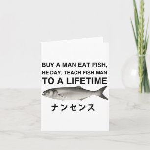 Carte Acheter Un Homme Manger Poisson Il Jour Enseigner