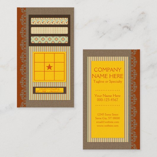 Carte acheteur fréquent motif (Devant / Derrière)