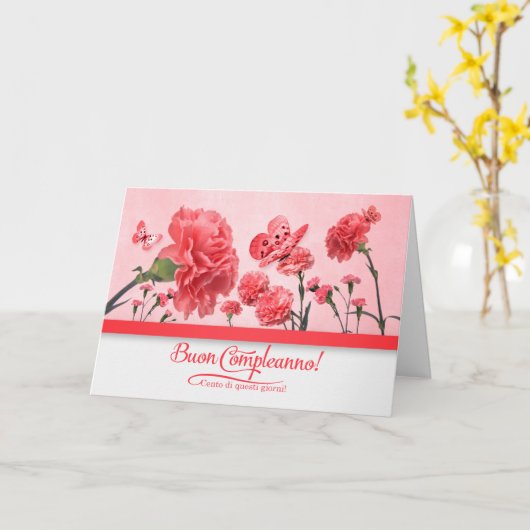 Carte Achetez Achetez Achetez ! Carnations roses (Fleur jaune)
