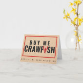 Carte Achetez-moi Crawfish & I'll Be Your Valentine (Fleur jaune)