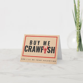 Carte Achetez-moi Crawfish & I'll Be Your Valentine