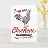 Carte Achetez-moi des poulets et dites-moi que vous ne f (Fleur jaune)