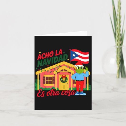 Carte Acho La Navidad Es Otra Cosa Boricua Christmas Vib (Devant)