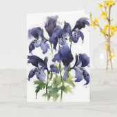 Carte Aconit - Fleurs à l'aquarelle (Fleur jaune)