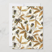 Carte Acornes et feuilles de chêne sur blanc (Devant)