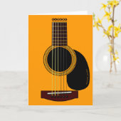 Carte acoustic guitar card (Fleur jaune)