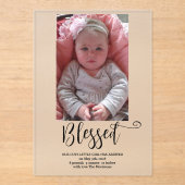 Carte Acrylique Gravée faire-part de naissance (Recto)