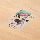 Carte Acrylique Gravée Faire-part de naissance Pho (Poser)