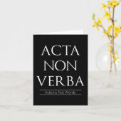 Carte Acta Non Verba, Actions Pas Mots (Fleur jaune)