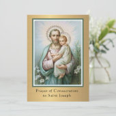 Carte Acte de consécration à saint Joseph Prière catholi (Debout devant)