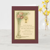 Carte ACTE DE PRIÈRE DE LA FOI Écriture Citation (Fleur jaune)