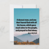 Carte Actes 10:2 KJV Bible Scripture Pic Greeting Card (Devant)