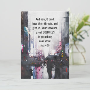 Carte Actes 4:29 Seigneur Donner Grande Audace Bible Car