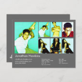 Carte Acteur/Modèle gris foncé (Devant / Derrière)