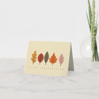 Carte Action de grâce aux feuilles d'automne modernes re