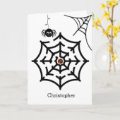 Carte Activité de labyrinthe de toile d'araignée Hallowe (Fleur jaune)