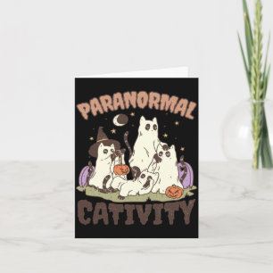 Carte Activité paranormale Mignon Rétro Halloween Chat n