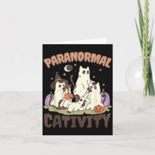 Carte Activité paranormale Mignon Rétro Halloween Chat N