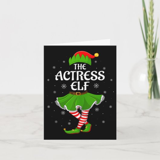 Carte Actress Elf Christmas Family Girls Women Elf Squad (Devant)