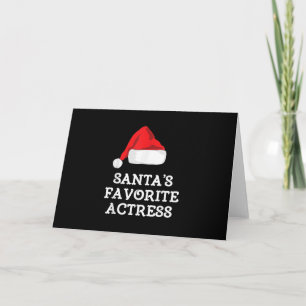 Carte Actrice favorite du Père Noël Noël Actrice de théâ