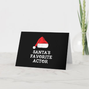 Carte Actrice préférée de Noël pour acteur de Santa
