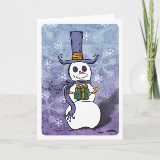 Carte actuelle de bonhomme de neige (Devant)