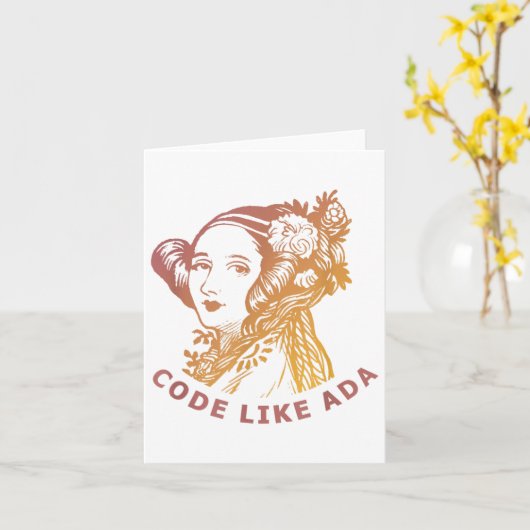 Carte Ada Lovelace Dawn Gradient Code Like Ada  (Fleur jaune)