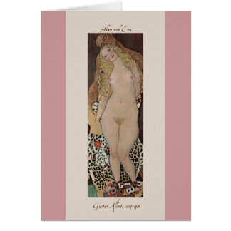 Carte Adam et Eve Gustav Klimt 1917-1918