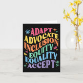 Carte Adapt Advocate Inclusion Équité Accepter Au (Fleur jaune)