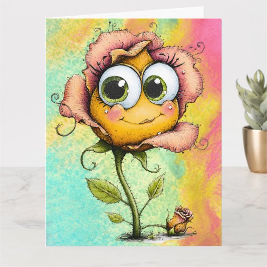 Carte *Add your special message * (Petite plante)