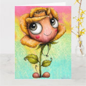 Carte *Add your special message * (Fleur jaune)