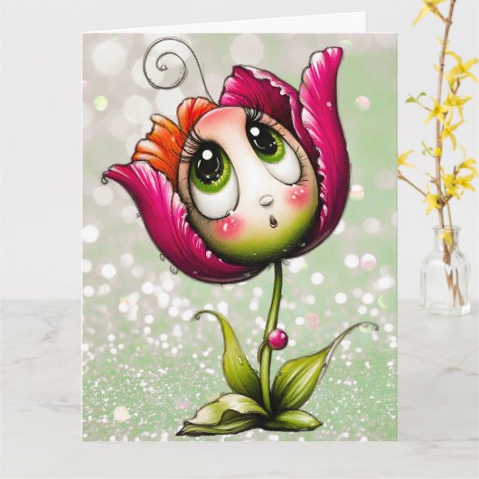 Carte Add your special message  (Fleur jaune)