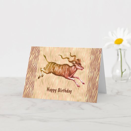 Carte Addax - Antelope Anniversaire à Wild Crazy Ami (Petite plante)
