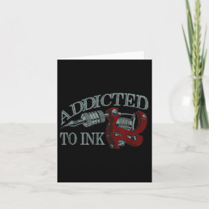 Carte Addicité À Encre Drôle Artiste De Tatouage Encre G