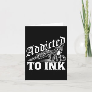 Carte Addicité À L'Encre Tatoueur Artiste De Tatouage