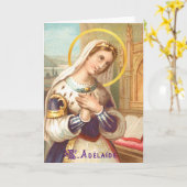 Carte Adelaide Style 1St. Adélaïde, Sainte impératrice r (Fleur jaune)