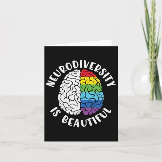 Carte Adhd Sensibilisation sur l'autisme Neurodiversité (Devant)
