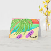 Carte Adieu ! (Fleur jaune)
