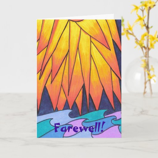 Carte Adieu ! (Fleur jaune)