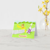 Carte adieu (Fleur jaune)