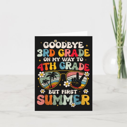 Carte Adieu 3e grade - 4e année Bonjour Su (Devant)