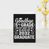 Carte Adieu 5e classe De 2032 Diplômé 5e année (Fleur jaune)