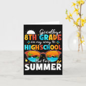 Carte Adieu 8e année Bonjour école secondaire (Fleur jaune)