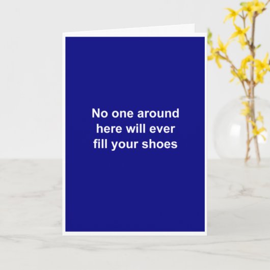 Carte adieu à l'employé drôle (Fleur jaune)