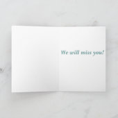 Carte Adieu à l'enseignant, chouette enseignant (Intérieur)