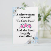 Carte adieu à une collègue pour un nouveau poste de trav (Debout devant)